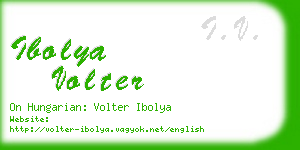 ibolya volter business card